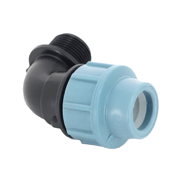 Колено компрессионное (угол) Unidelta 25 х ¾" с наружной резьбой