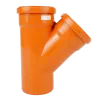 Тройник VALFEX 45⁰ градусов 110-110 для наружной канализации